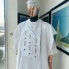 Darestrich white agbada