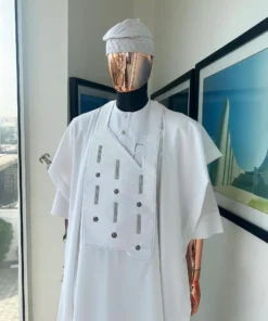 Darestrich white agbada